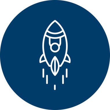 roket ikonu vektör illüstrasyonu