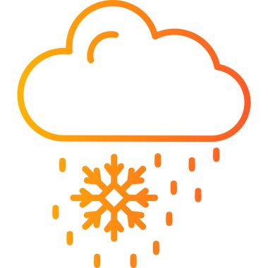 Kar yağıyor. Web simgesi vektör illüstrasyonu