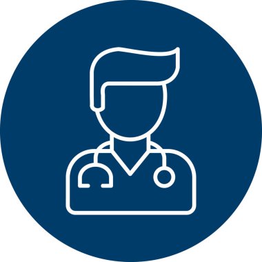 Basit avatar, doktor adamın grafiksel çizimi 