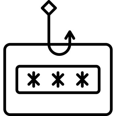 Phishing modern simgesi, vektör illüstrasyonu 