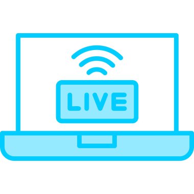 Canlı yayınlanan modern simge, vektör illüstrasyonu