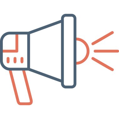 Megafon. Web simgesi basit illüstrasyon