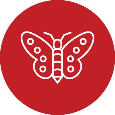 Kelebek. Web simgesi vektör illüstrasyonu