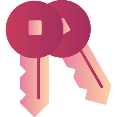 vektör tuşları simgesi renk arkaplanında izole edildi