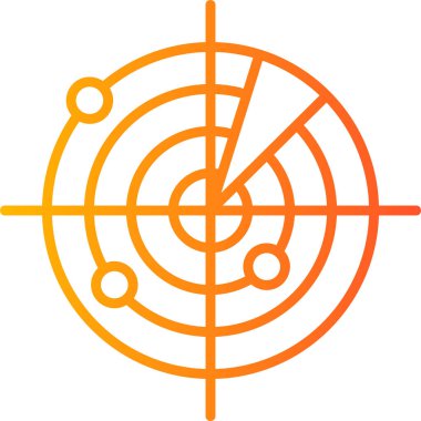 Radar. Web simgesi vektör illüstrasyonu