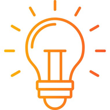 light bulb, web icon simple illustration