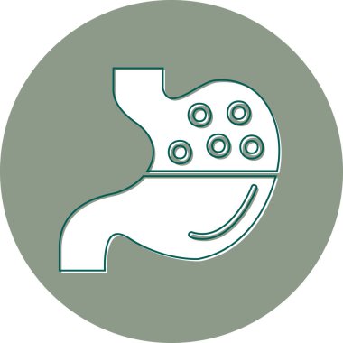 Mide simgesinin basit web illüstrasyonu