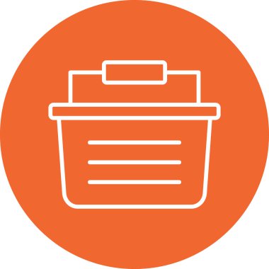 Alışveriş sepeti simgesi, vektör illüstrasyonu basit tasarım