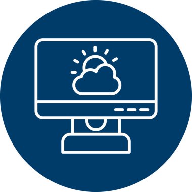 Hava durumu modern simgesi, vektör illüstrasyonu