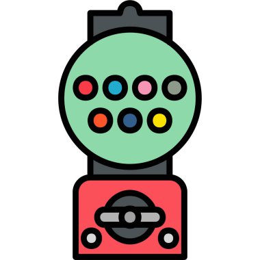 Gumball Machine Web simgesi basit illüstrasyon