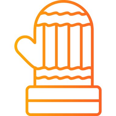 Mitten simgesi, web basit illüstrasyon