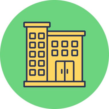 Modern yapı simgesinin vektör illüstrasyonu