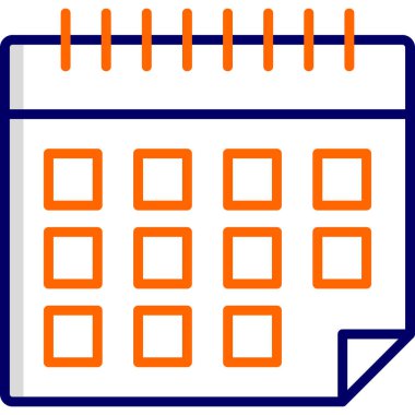 Takvim simgesi, vektör illüstrasyonu basit tasarım