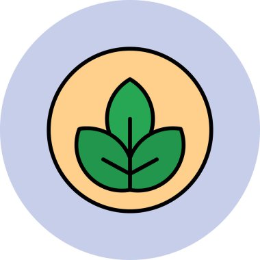 Yaprak. Web simgesi basit illüstrasyon 