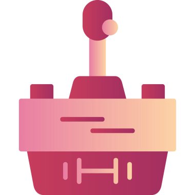 Oyun kumandası simgesi. vektör illüstrasyonu