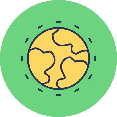 Toprak. Web simgesi basit illüstrasyon