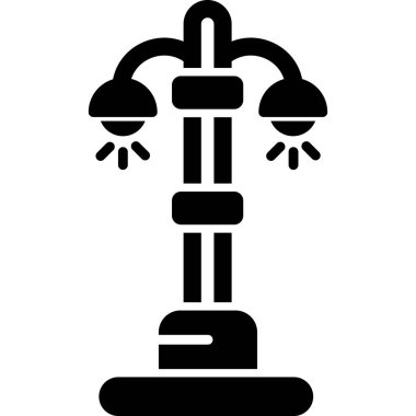 Sokak ışığı modern simgesi, vektör illüstrasyonu