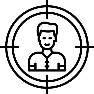 hedef simge vektör illüstrasyonu