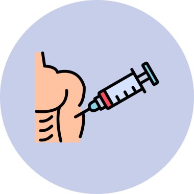 Aşı Aşılama Ağı simgesi basit illüstrasyon