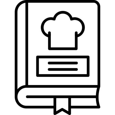 Tarif kitabı simgesi, modern tasarım illüstrasyonu