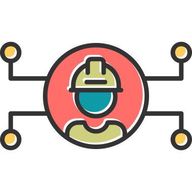 Profesyonel mühendis, web simgesi basit tasarım