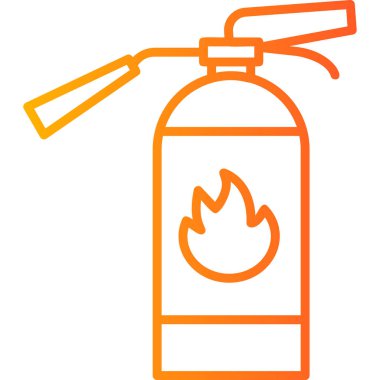 Yangın söndürme ikonu. Web için gaz vektör simgelerinin özet çizimi