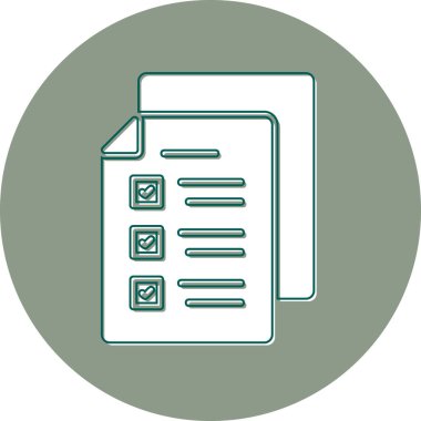 Sınav simgesi, modern tasarım illüstrasyonu