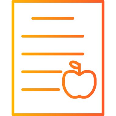 Diyet Planı basit simgesi, vektör illüstrasyonu