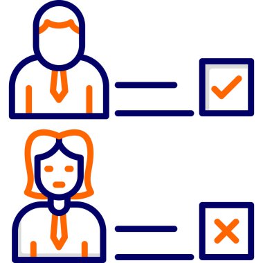 Selected Candidate modern vector icon illustration