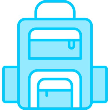 Sırt çantası. Web simgesi vektör illüstrasyonu