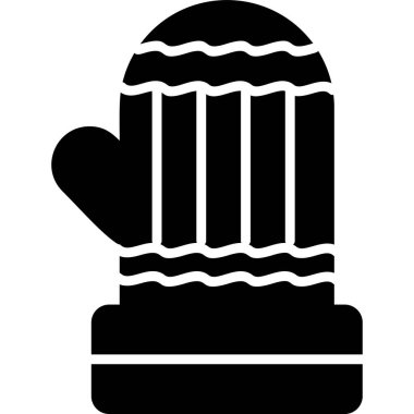 Mitten simgesi, web basit illüstrasyon