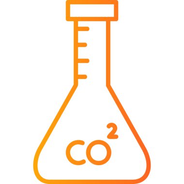 Karbondioksit ikonu, modern tasarım illüstrasyonu