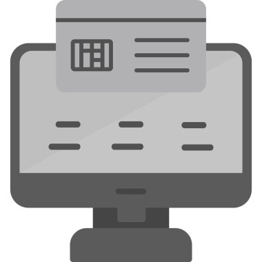 Çevrimiçi ödeme. Basit web illüstrasyonu