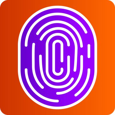 Parmak izi simgesinin vektör illüstrasyonu