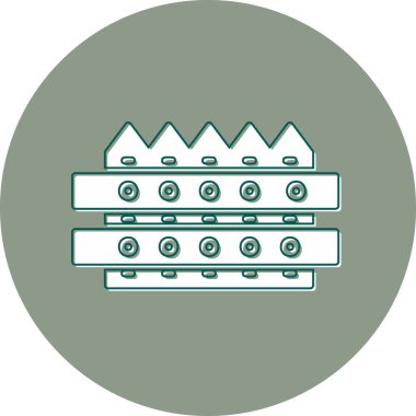 çit ağ simgesi basit vektör çizimi