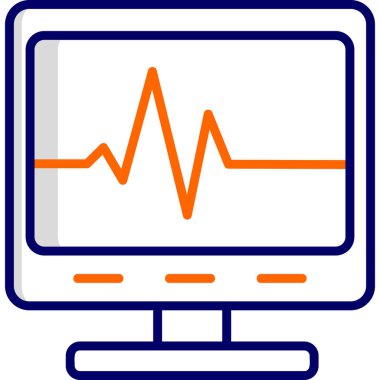 Monitör. Web simgesi basit illüstrasyon