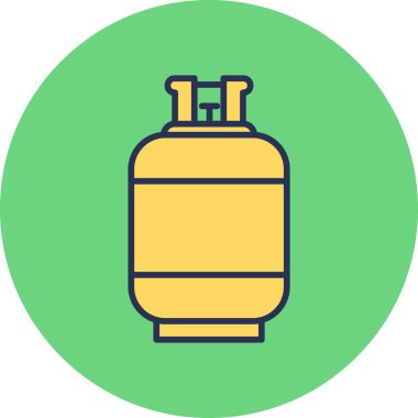 Gaz Silindirinin vektör çizimi