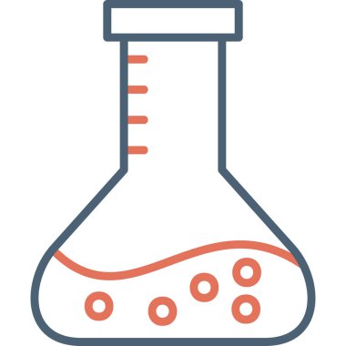 Kimya şişesi. Web simgesi basit tasarım 