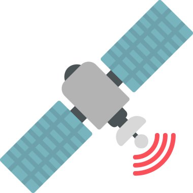 Uydu illüstrasyonu, web simgesi ögesi.