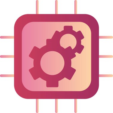 CPU icon, vector illustration simple design