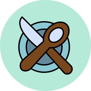 Menünün illüstrasyon vektör simgesi 