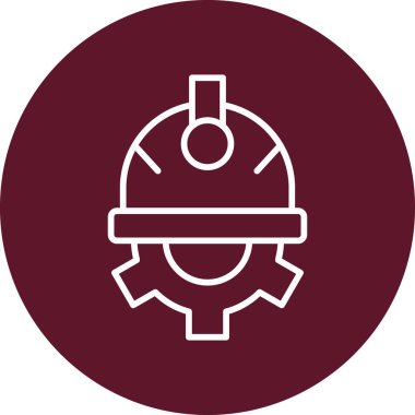 Miğfer. Web simgesi basit illüstrasyon 