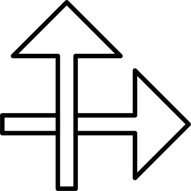 simple and minimalistic vector icon of the intersecting arrows