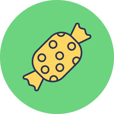 şeker düz simge vektör çizim