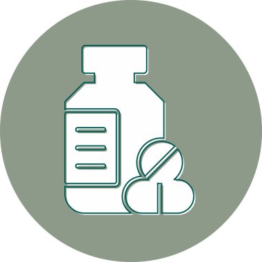 Medcaments simge vektör illüstrasyonu