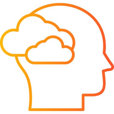 Rüya gören modern simge, vektör illüstrasyonu 