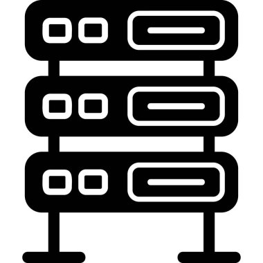 Sunucu. Web simgesi basit illüstrasyon