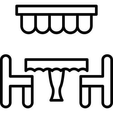 Restoran modern simgesi, vektör illüstrasyonu