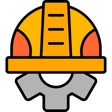 Miğfer. Web simgesi basit illüstrasyon 