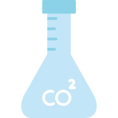 Karbondioksit ikonu, modern tasarım illüstrasyonu